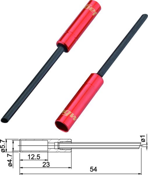 Jagwire L3 4.5mm Endhülse Nosed Schaltung rot
