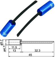 Jagwire L3 4.5mm Endhülse Nosed Schaltung blau