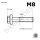 Titanschrauben M8 x 15 - 75 Sechskant mit Bund DIN 6921 Grade 5